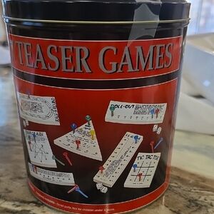 Red Tin Board Game Set